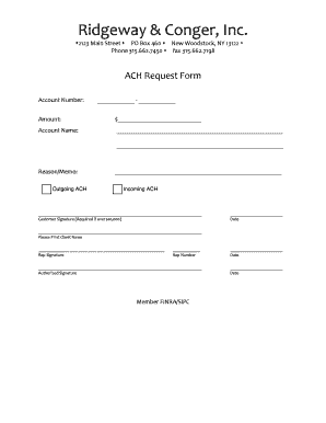 ACH Request Form