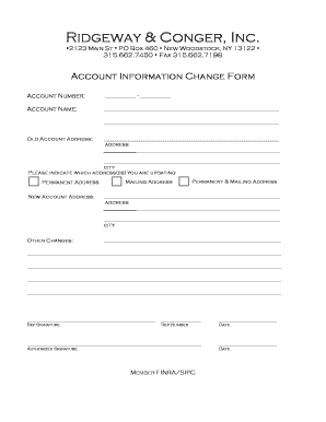 Account Information Change Form
