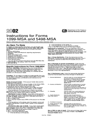 Instructions for Forms 1099-MSA and 5498-MSA