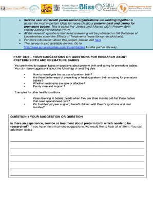 Preterm Birth Research Survey