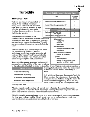 Turbidity Measurement Form