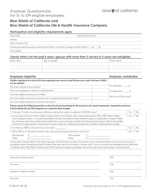 Employer Questionnaire for 51 to 299 Employees
