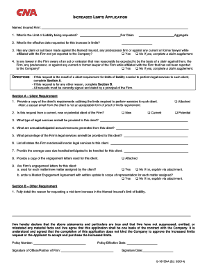 Increased Limits Application