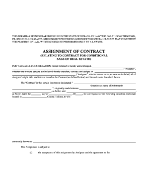 Assignment of Contract for Real Estate