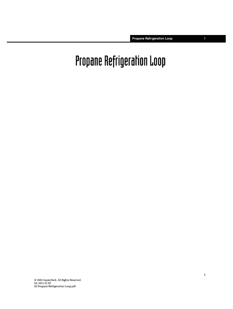 Fillable Online Propane Refrigeration Loop Fax Email Print pdfFiller