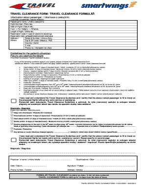 Travel Clearance Form