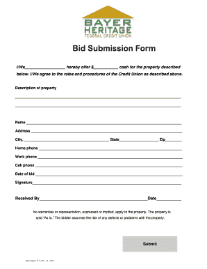 Bid Submission Form