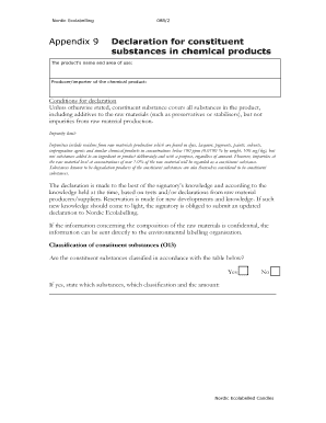 Nordic Ecolabelling Chemical Product Declaration