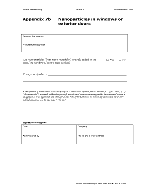 Nordic Ecolabelling Nanoparticles Declaration
