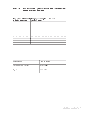 Nordic Ecolabelling of Disposables for Food Form 2A