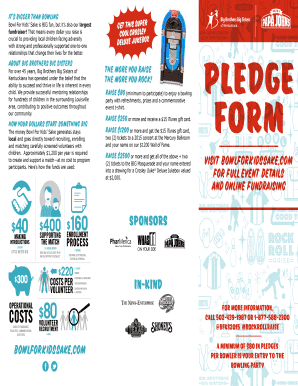 Bowl For Kids' Sake Pledge Form