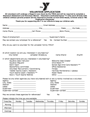 Volunteer Application Form