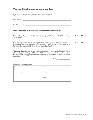 EU Fiber Producer Declaration Form