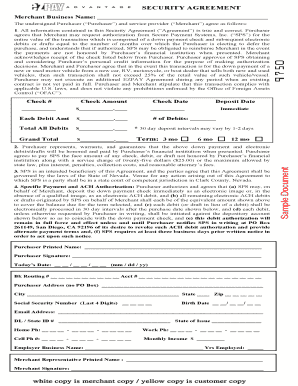 Security Agreement for Vehicle Purchase