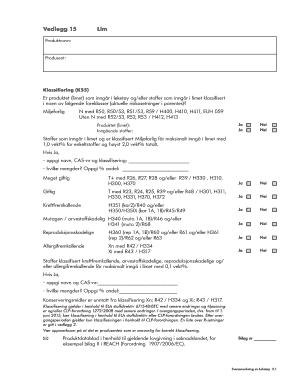 Toys Adhesive Safety Classification Form