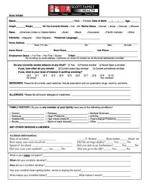 Patient Medical Intake Form