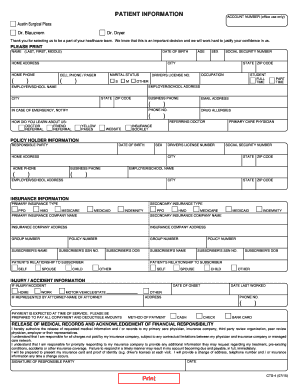 Patient Information Form