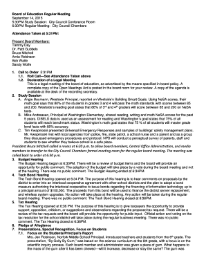 This is the template for minutes - Norfolk Public School - norfolkpublicschools