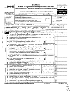 Form 990-EZ 2014