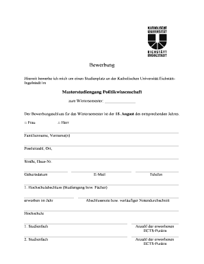 Bewerbung