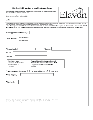 SEPA Direct Debit Mandate