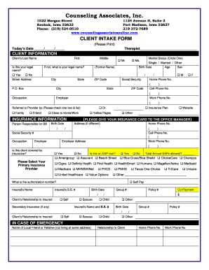 Client Intake Form