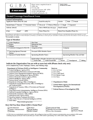 Dental Coverage Enrollment Form
