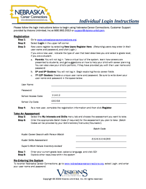 Nebraska Career Connections Login Instructions
