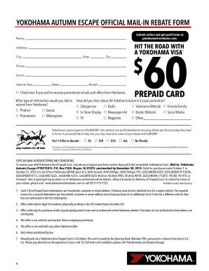 Yokohama Autumn Escape Rebate Form