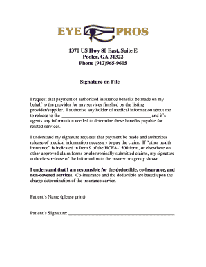 Authorization for Insurance Payment
