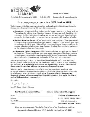 Massanutten Regional Library Donation Form
