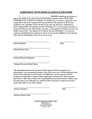 Medical Service Provider Agreement