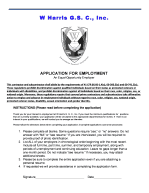 Application for Employment