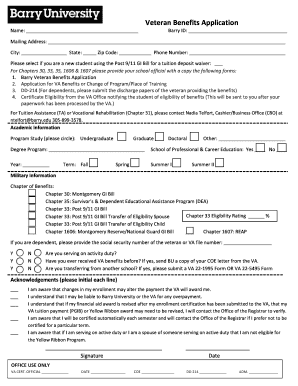 Veteran Benefits Application Form