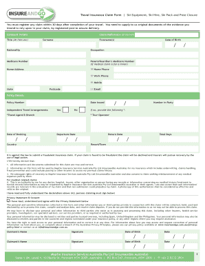 Travel Insurance Claim Form