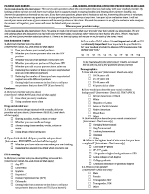 Patient Exit Survey