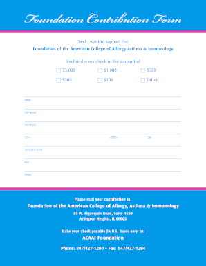 Foundation Contribution Form