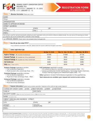 FETC Conference Registration Form