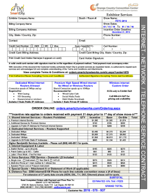 Exhibitor Services Contract