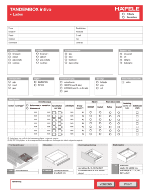 TANDEMBOX intivo Bestelformulier
