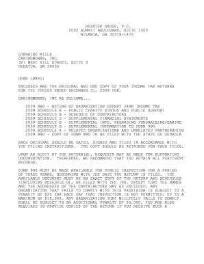 IRS Form 990 2009