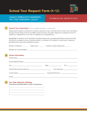 School Tour Request Form