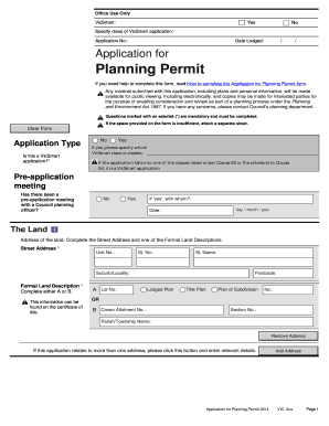 Application for Planning Permit