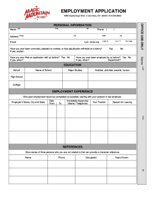 Employment Application Form