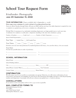 School Tour Request Form