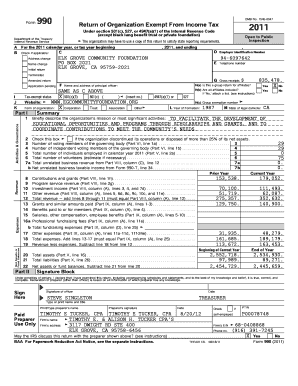 Form 990 Return of Organization Exempt From Income Tax