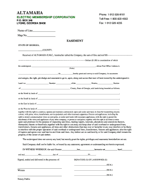 Georgia Electric Easement Agreement