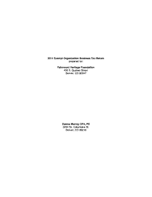 2011 Form 990-EZ Tax Return