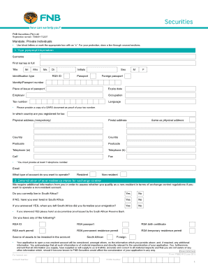 FNB Securities Investment Account Mandate