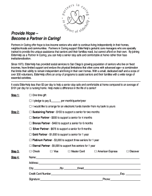 Partners in Caring Donation Form
